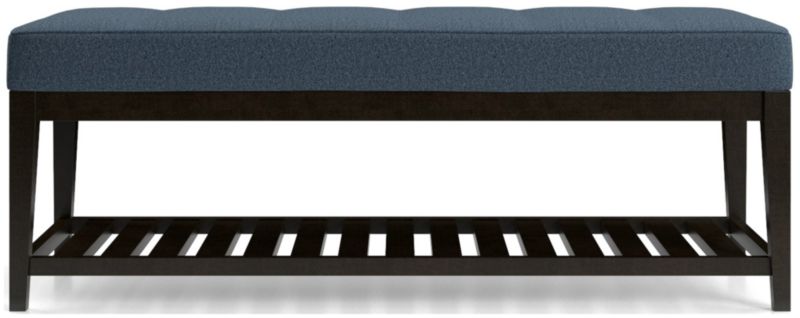 Nash Small Tufted Bench with Slats - image 0 of 6