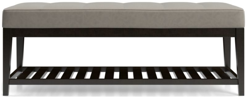 Nash Small Tufted Bench with Slats - image 0 of 6