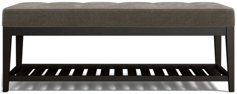 Nash Small Tufted Bench with Slats - image 0 of 6