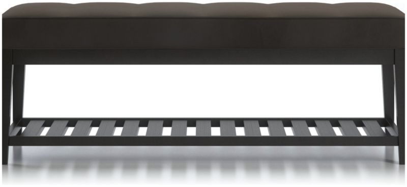 Nash Small Tufted Bench with Slats - image 0 of 6