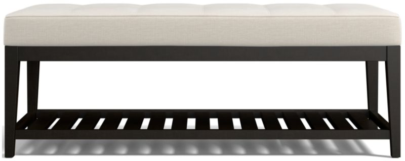 Nash Small Tufted Bench with Slats - image 0 of 6