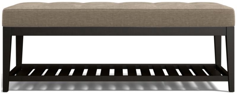 Nash Small Tufted Bench with Slats - image 0 of 6