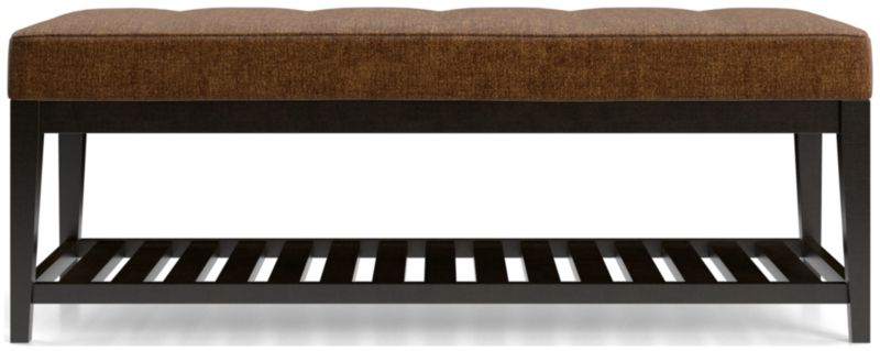 Nash Small Tufted Bench with Slats - image 0 of 6