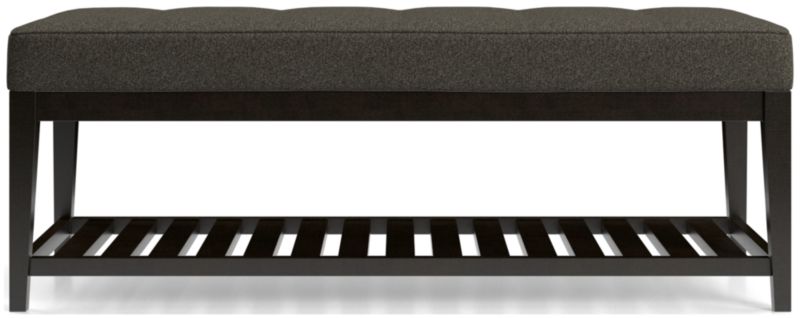 Nash Small Tufted Bench with Slats - image 0 of 6