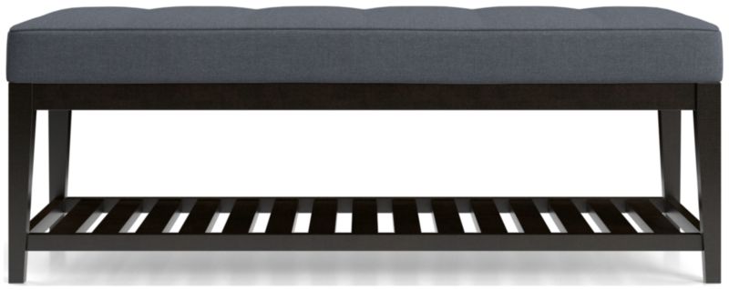 Nash Small Tufted Bench with Slats - image 0 of 6