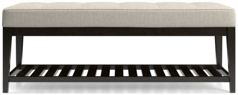 Nash Small Tufted Bench with Slats - image 0 of 6