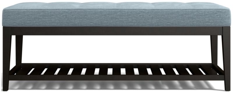 Nash Small Tufted Bench with Slats - image 0 of 6