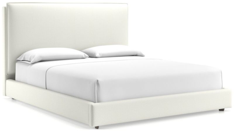 Lotus Upholstered California King Bed, White Leather California King Bed Sheets