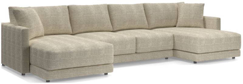 Gather Deep 3-Piece Wide Double Chaise Sectional Sofa - image 0 of 15