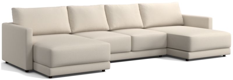 Gather Deep 3-Piece Wide Double Chaise Sectional Sofa + Reviews | Crate ...