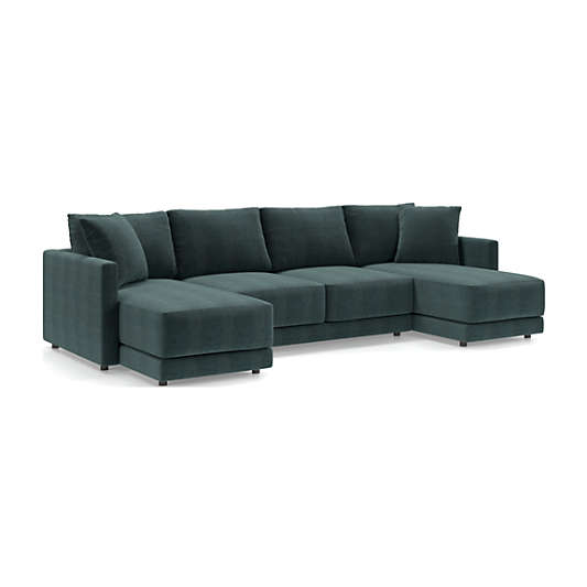 Gather Deep 3-Piece Double Chaise Sectional Sofa