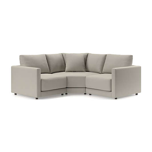 Gather Deep 3-Piece L-Shaped Small Space Sectional Sofa