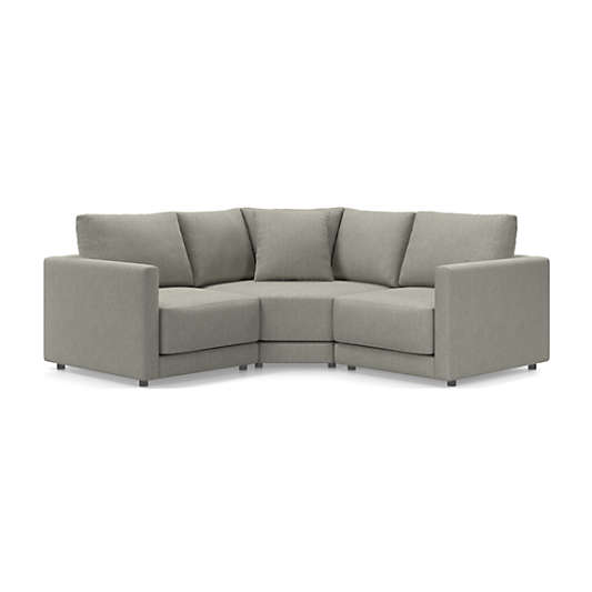 Gather Deep 3-Piece L-Shaped Small Space Sectional Sofa