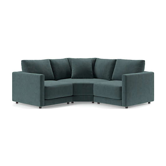 Gather Deep 3-Piece L-Shaped Small Space Sectional Sofa