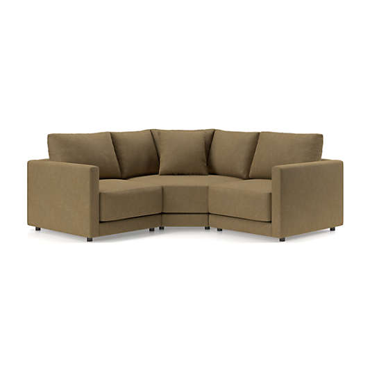 Gather Deep 3-Piece L-Shaped Small Space Sectional Sofa