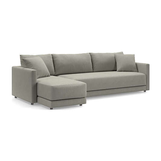 Gather Deep 2-Piece Chaise Bench Sectional Sofa