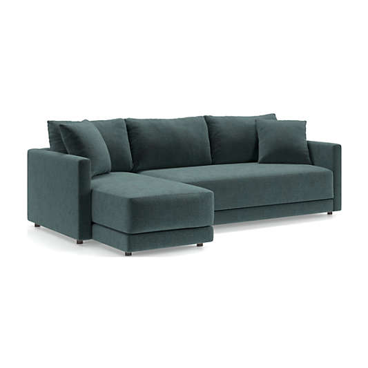 Gather Deep 2-Piece Chaise Apartment Bench Sectional Sofa
