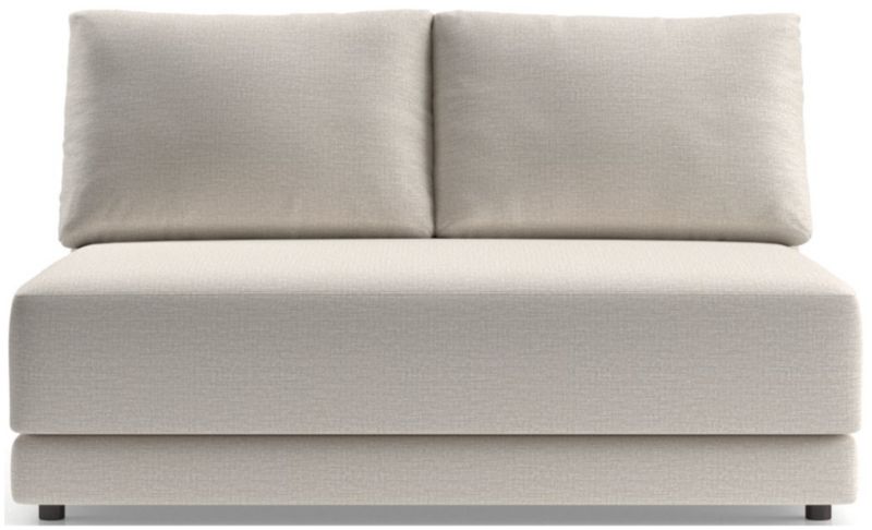 Armless settee sale
