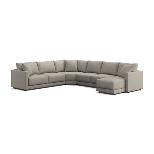 Gather Deep 4-Piece Wedge Sectional Sofa with Chaise Lounge
