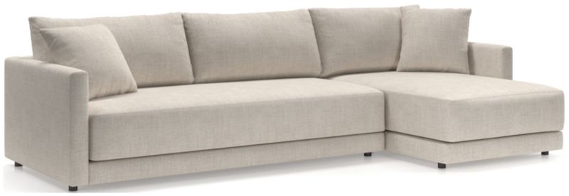 Gather Deep 2-Piece Extra Wide Chaise Bench Sectional Sofa - image 0 of 15