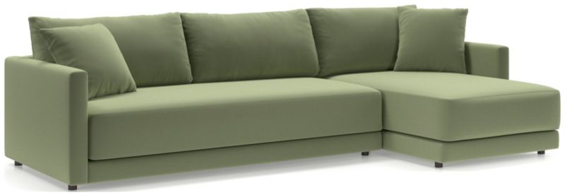 Gather Deep 2-Piece Extra Wide Chaise Bench Sectional Sofa - image 0 of 15