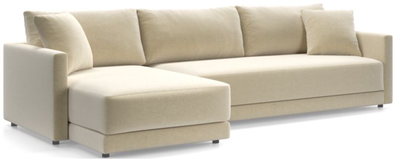 Gather Deep 2-Piece Extra Wide Chaise Bench Sectional Sofa - image 0 of 14