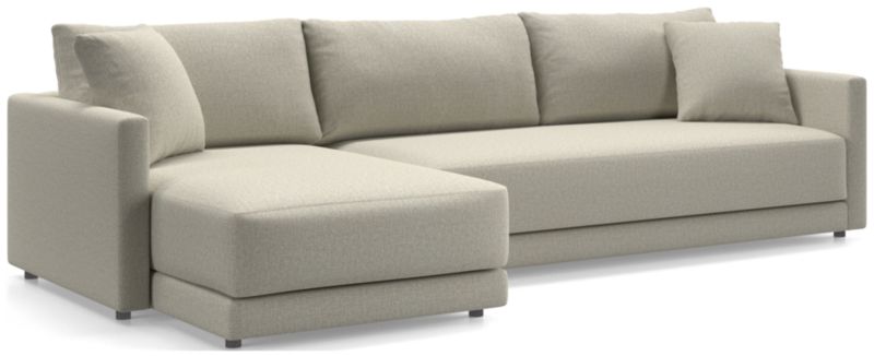 Gather Deep 2-Piece Extra Wide Chaise Bench Sectional Sofa - image 0 of 14