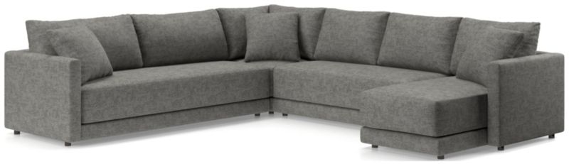 Gather 4-Piece L-Shaped Bench Sectional Sofa with Chaise Lounge - image 0 of 12