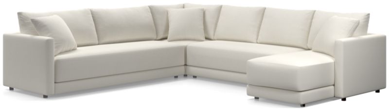 Gather 4-Piece L-Shaped Bench Sectional Sofa with Chaise Lounge - image 0 of 11