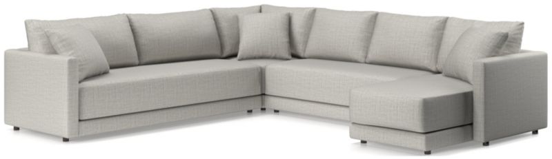 Gather 4-Piece L-Shaped Bench Sectional Sofa with Chaise Lounge - image 0 of 11