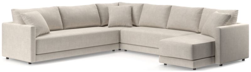 Gather 4-Piece L-Shaped Bench Sectional Sofa with Chaise Lounge - image 0 of 12