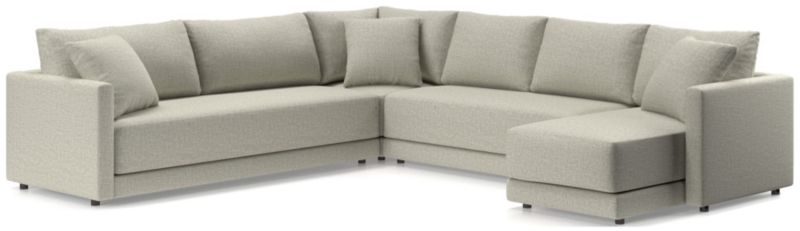 Gather 4-Piece L-Shaped Bench Sectional Sofa with Chaise Lounge - image 0 of 11