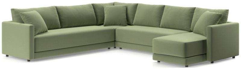 Gather 4-Piece L-Shaped Bench Sectional Sofa with Chaise Lounge - image 0 of 11