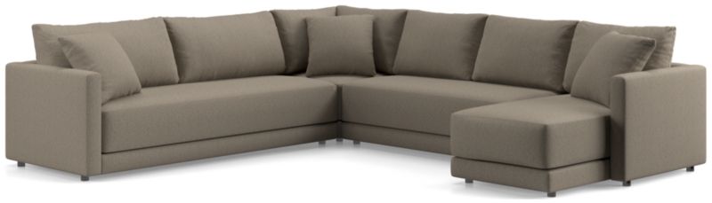 Gather 4-Piece L-Shaped Bench Sectional Sofa with Chaise Lounge - image 0 of 11