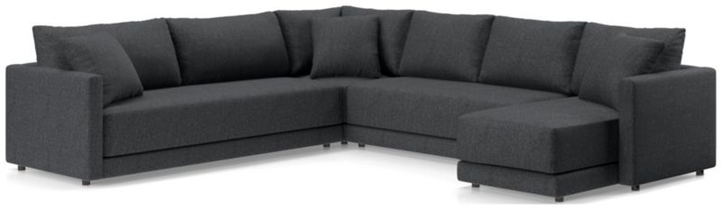 Gather 4-Piece L-Shaped Bench Sectional Sofa with Chaise Lounge - image 0 of 11