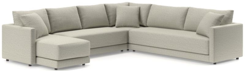 Gather 4-Piece L-Shaped Bench Sectional Sofa with Chaise Lounge - image 0 of 11