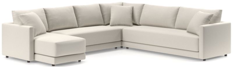 Gather 4-Piece L-Shaped Bench Sectional Sofa with Chaise Lounge - image 0 of 11