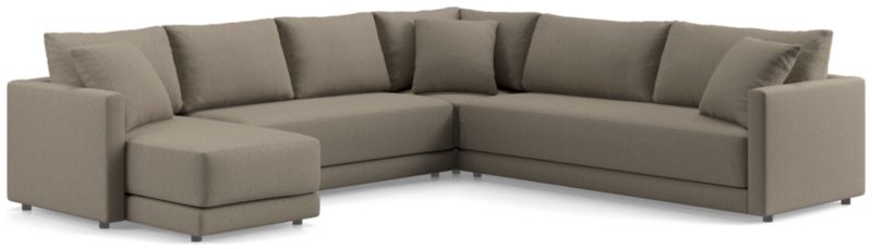 Gather 4-Piece L-Shaped Bench Sectional Sofa with Chaise Lounge - image 0 of 11