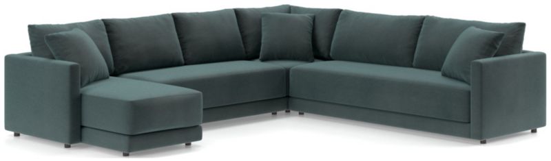 Gather 4-Piece L-Shaped Bench Sectional Sofa with Chaise Lounge - image 0 of 11