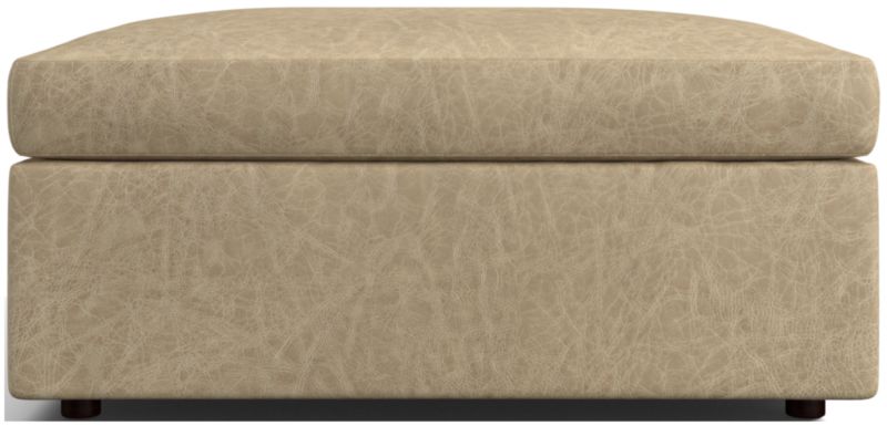 Gather Deep Leather Storage Ottoman - image 0 of 9