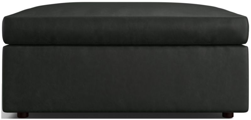 Gather Deep Leather Storage Ottoman - image 0 of 9