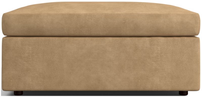 Gather Deep Leather Storage Ottoman - image 0 of 9