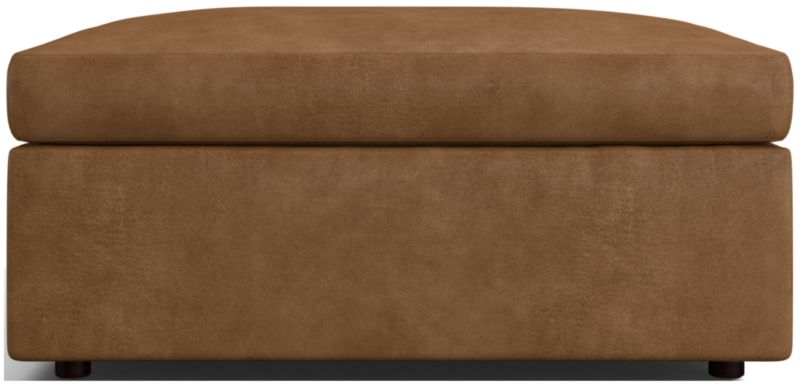 Gather Deep Leather Storage Ottoman - image 0 of 9