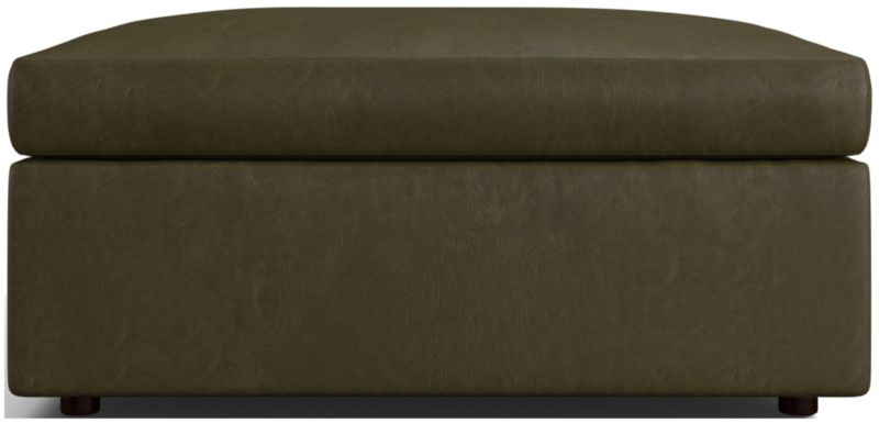 Gather Deep Leather Storage Ottoman - image 0 of 9