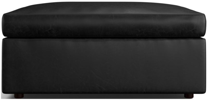 Gather Deep Leather Storage Ottoman - image 0 of 9