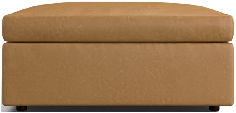 Gather Deep Leather Storage Ottoman - image 0 of 9