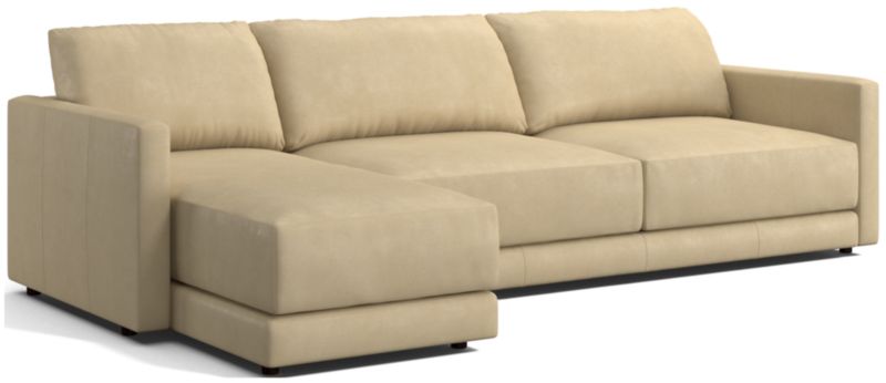 Gather Deep Leather 2-Piece Sectional Sofa - image 0 of 9