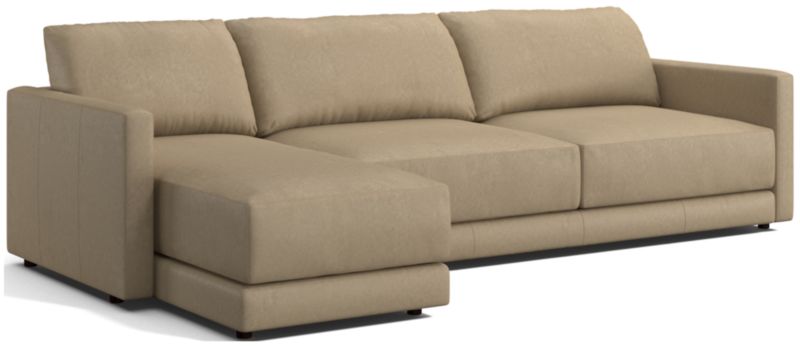 Gather Deep Leather 2-Piece Sectional Sofa - image 0 of 9