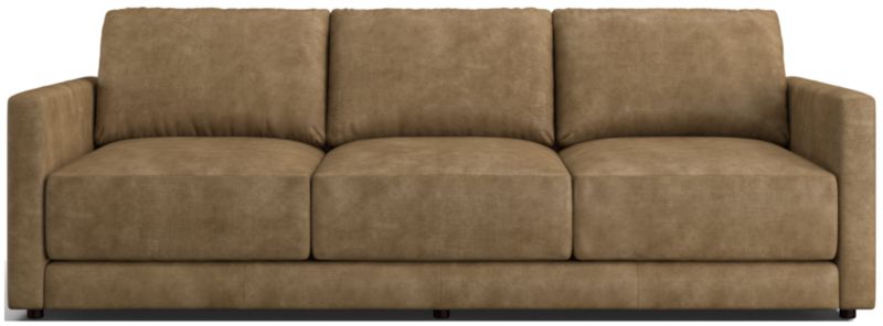 Gather Deep Leather Sofa 98" - image 0 of 10