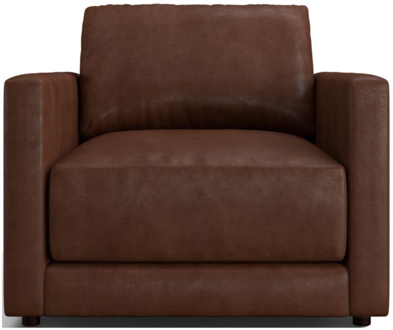 Gather Deep Leather Chair - image 0 of 10